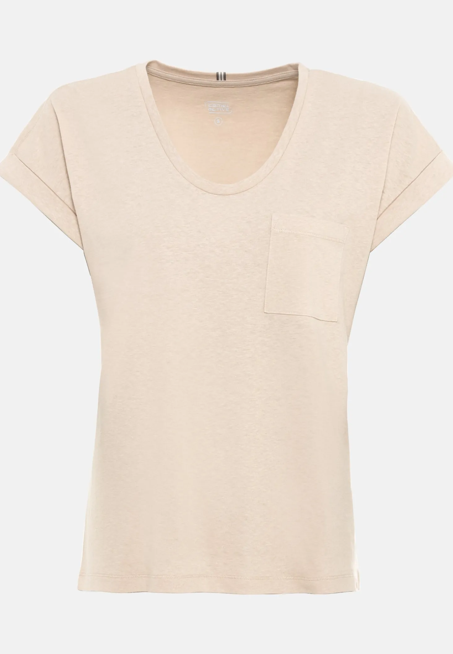 T-Shirt aus Baumwoll-Leinen-Mix
