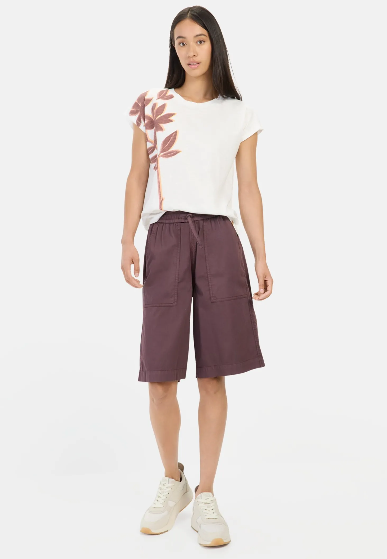 T-Shirt mit Blumenprint aus Baumwolle