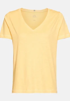 T-Shirt mit V-Ausschnitt aus reiner Baumwolle