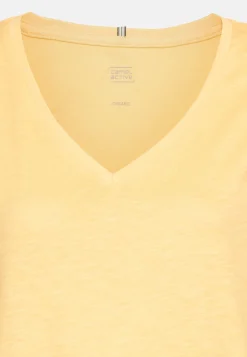 T-Shirt mit V-Ausschnitt aus reiner Baumwolle
