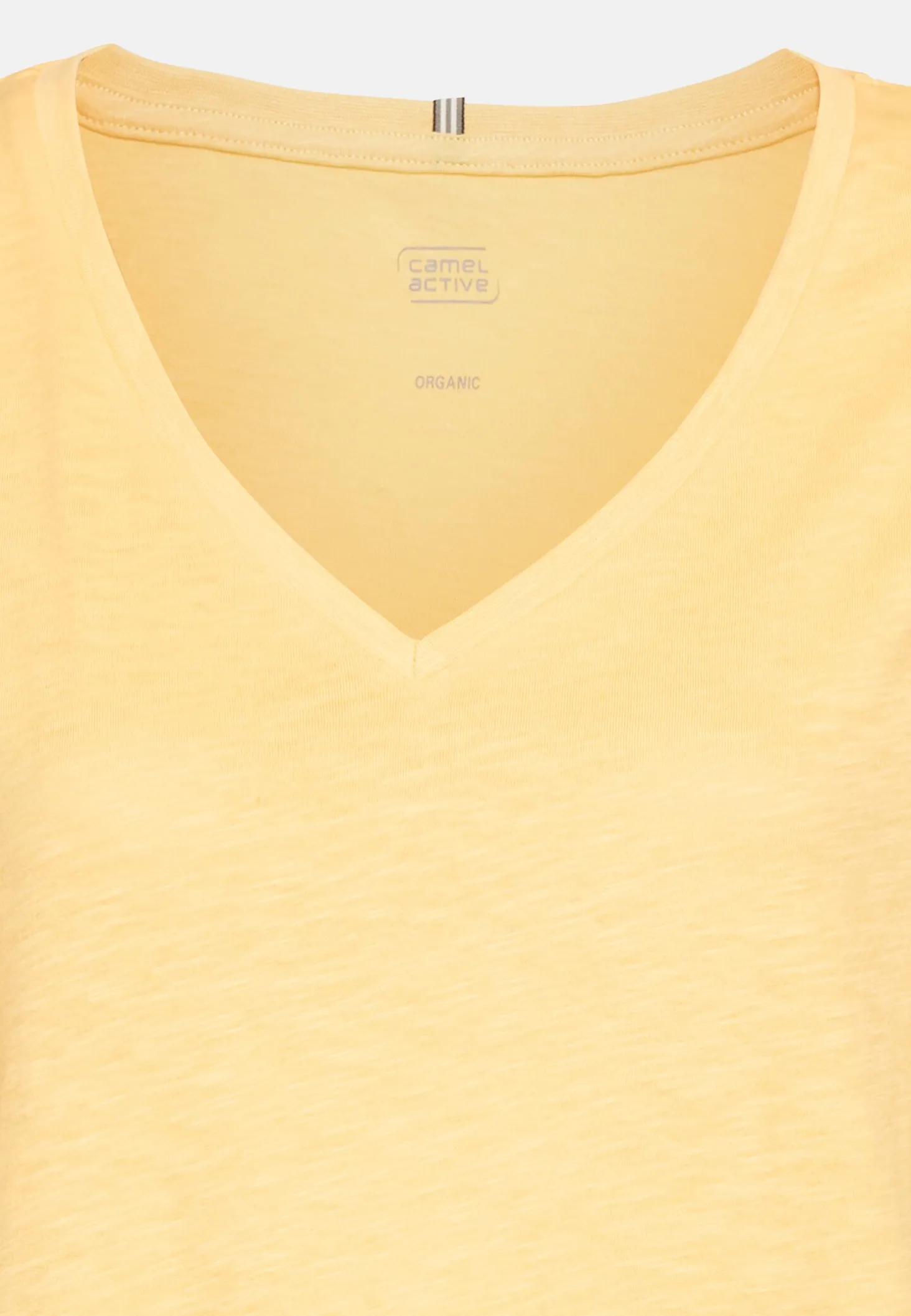 T-Shirt mit V-Ausschnitt aus reiner Baumwolle