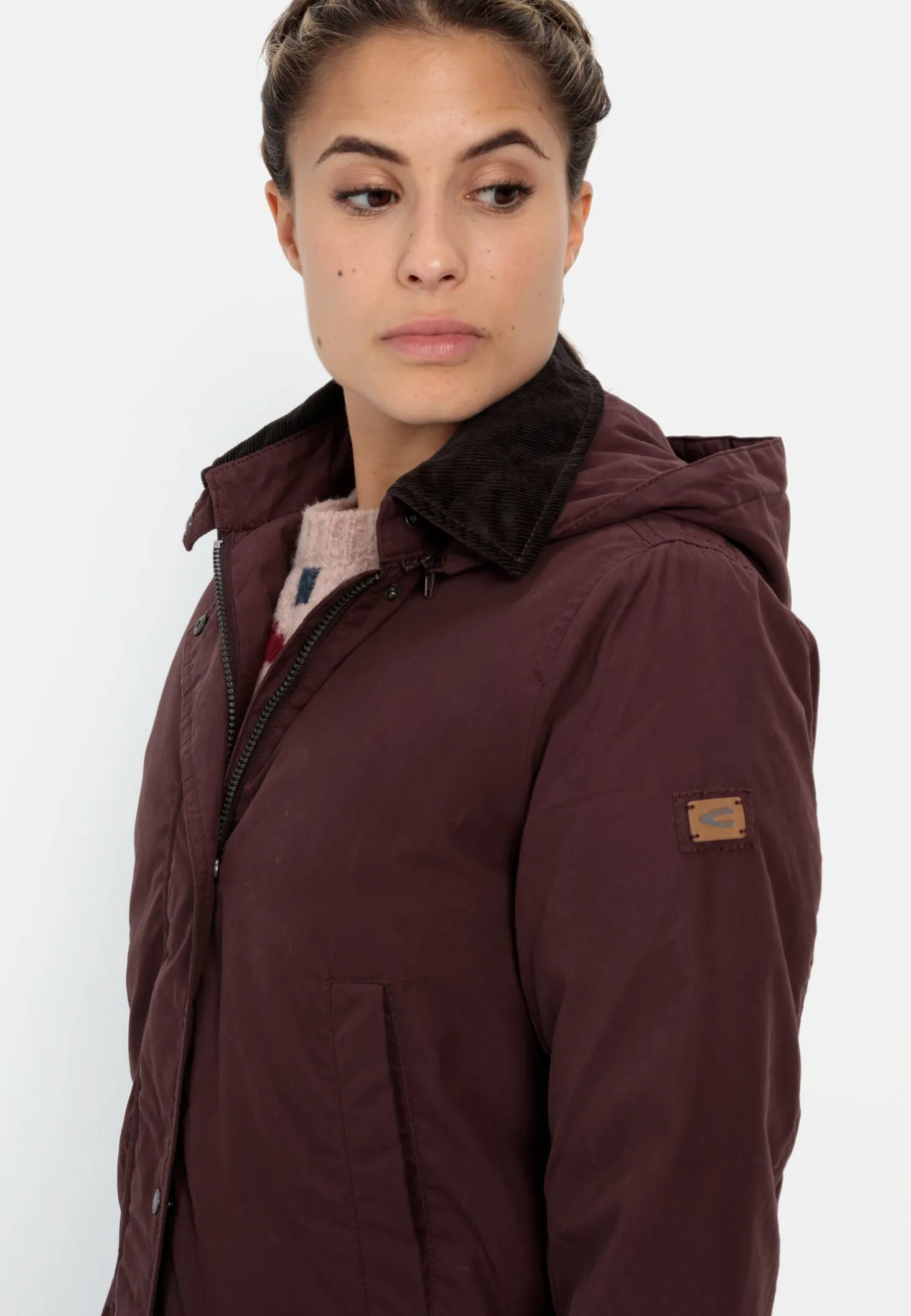 Wachsjacke mit abnehmbarer Kapuze