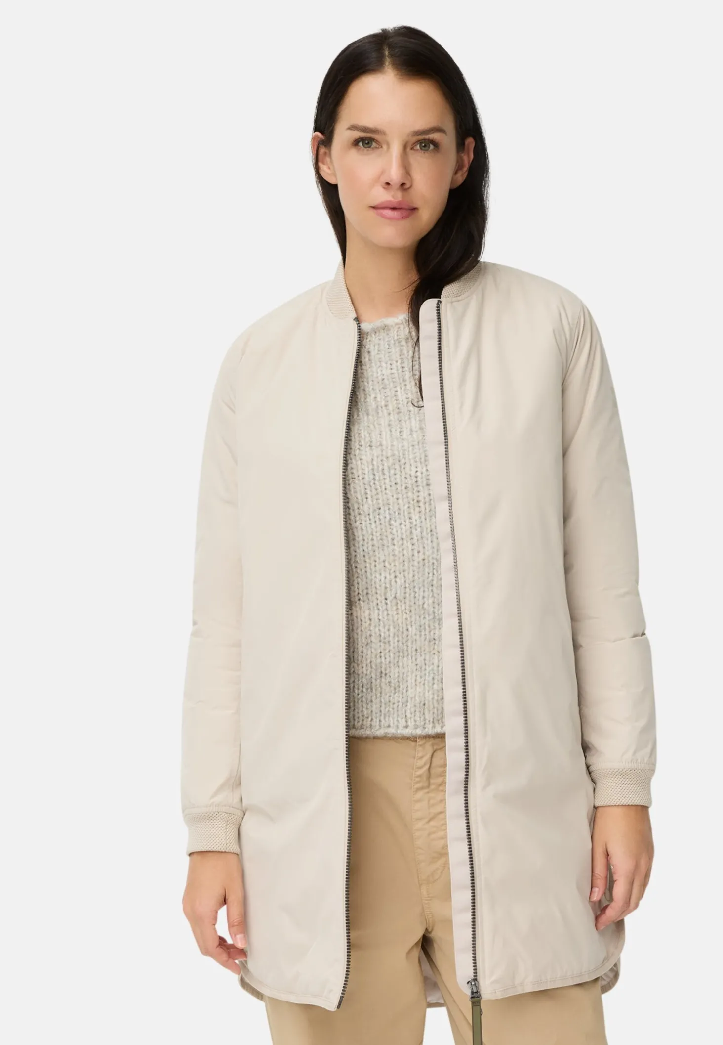 Wasserabweisender Mantel aus reinem Polyester