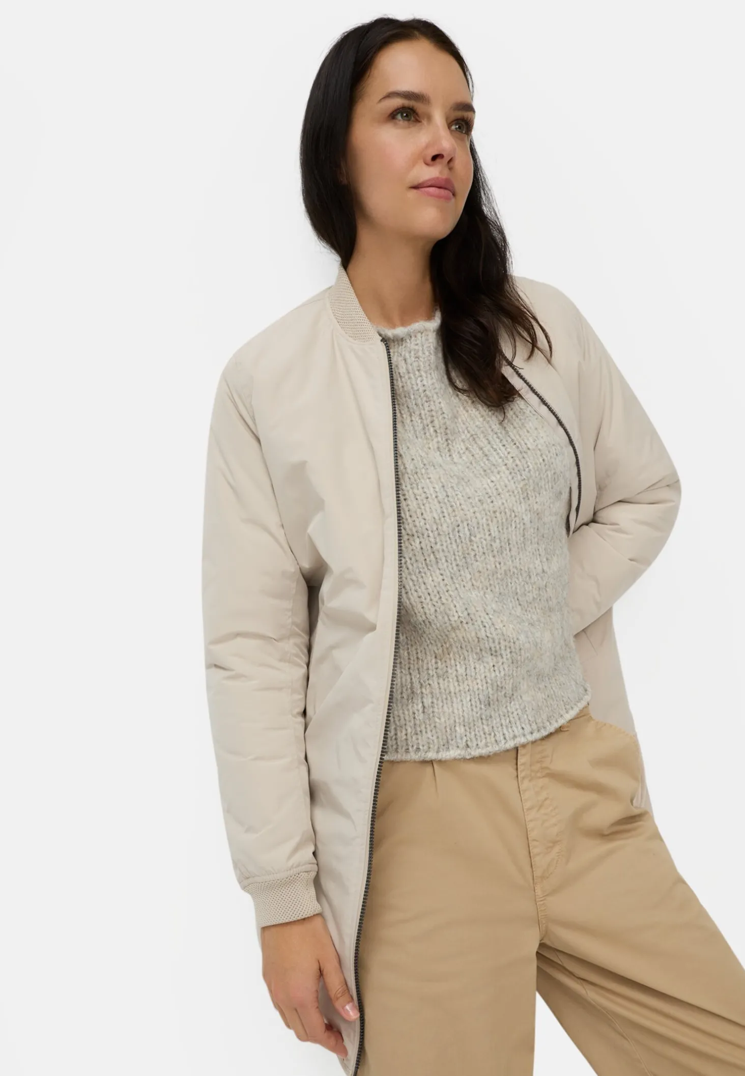 Wasserabweisender Mantel aus reinem Polyester