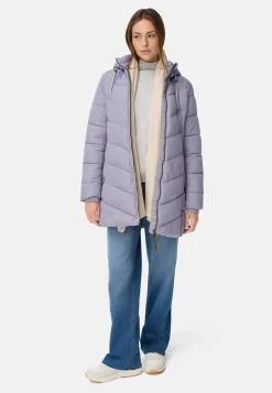 Wattierte Jacke mit abnehmbarer Kapuze