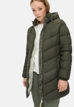 Wattierte Jacke mit abnehmbarer Kapuze