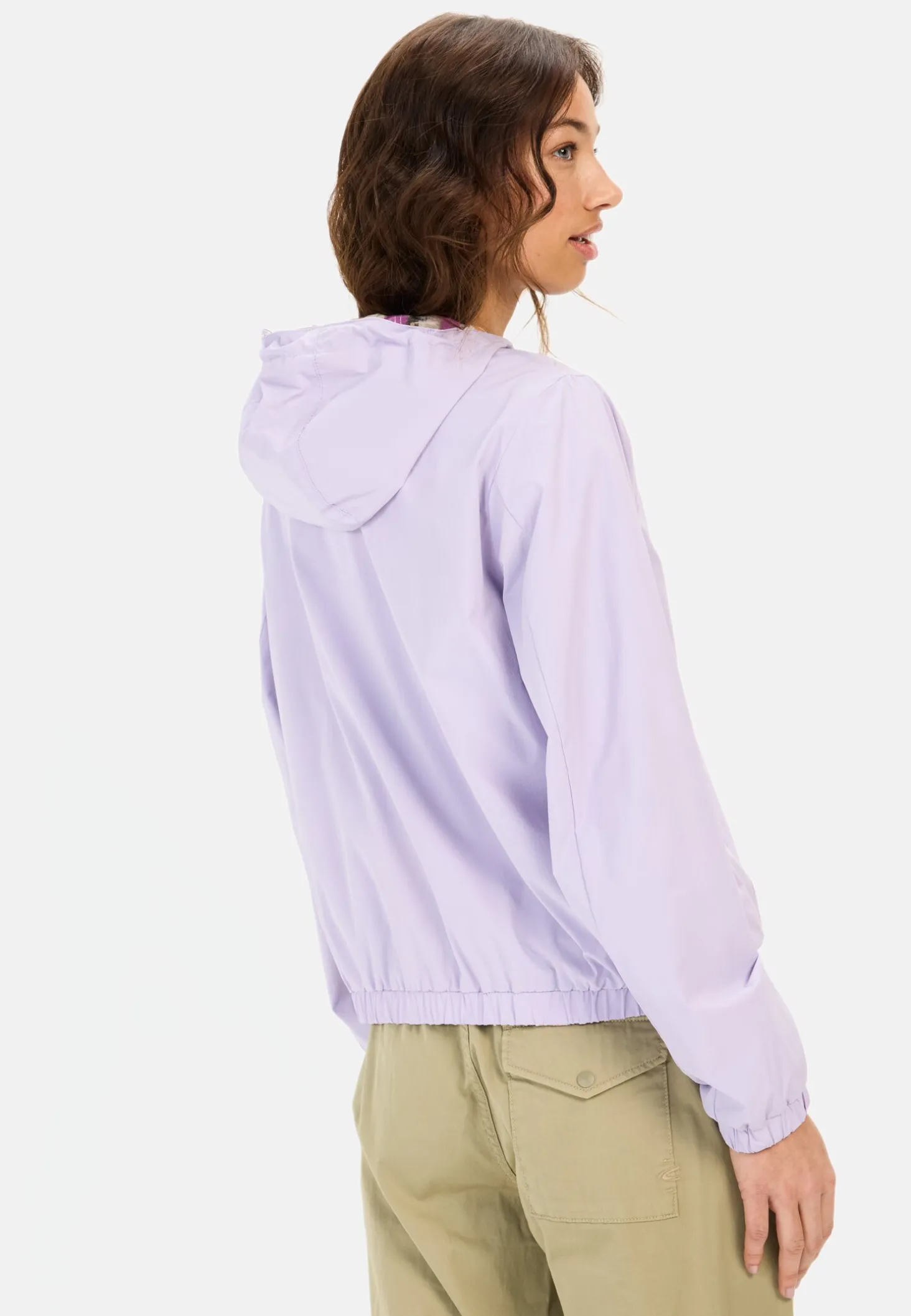 Wendejacke mit Allover-Print und unifarbener Seite