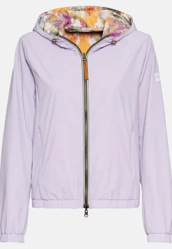 Wendejacke mit Allover-Print und unifarbener Seite