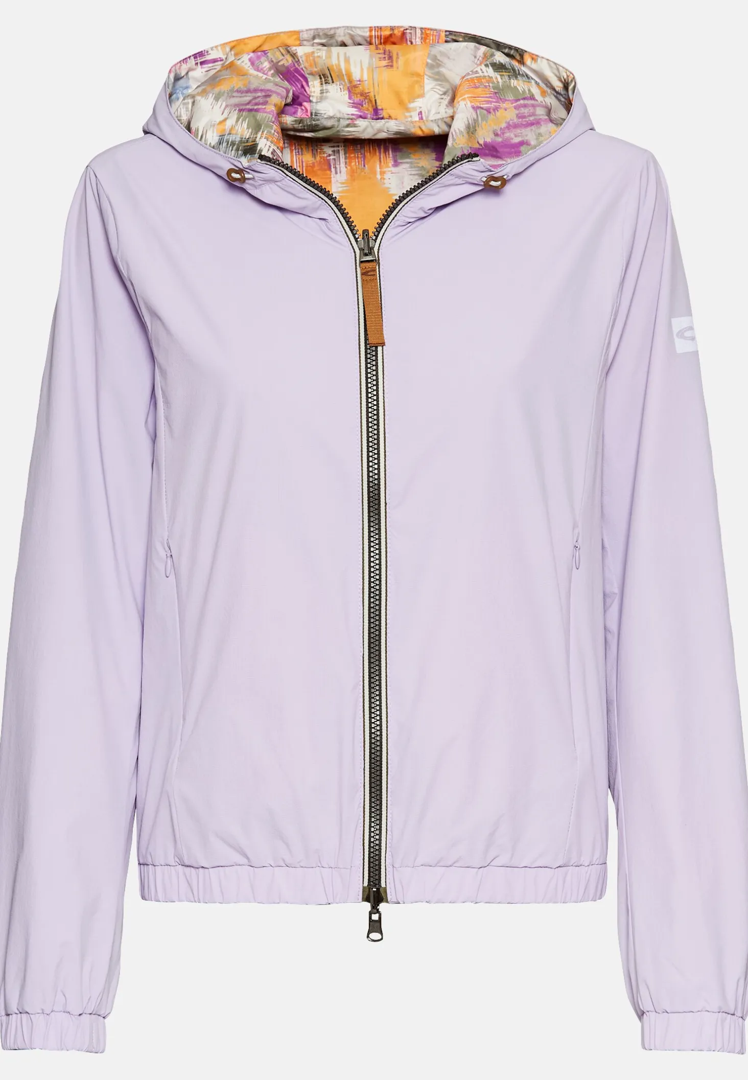 Wendejacke mit Allover-Print und unifarbener Seite